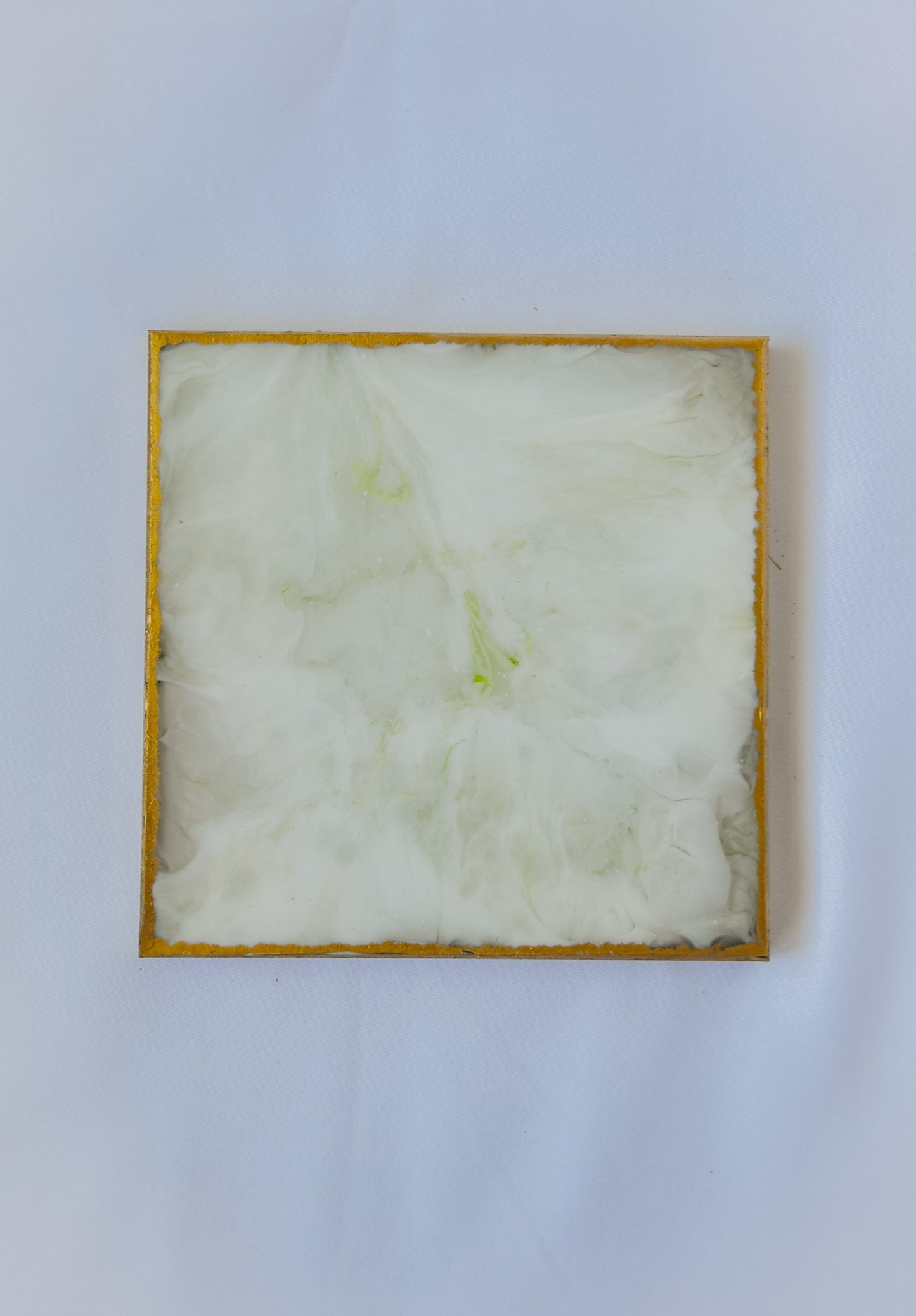 Square Coaster - Green Marble
