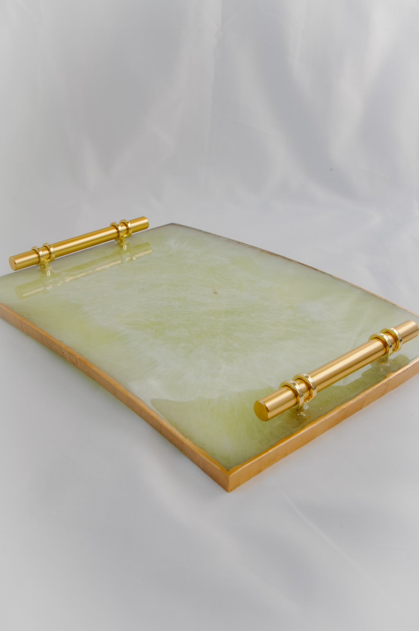 Resin Tray - Green Marble