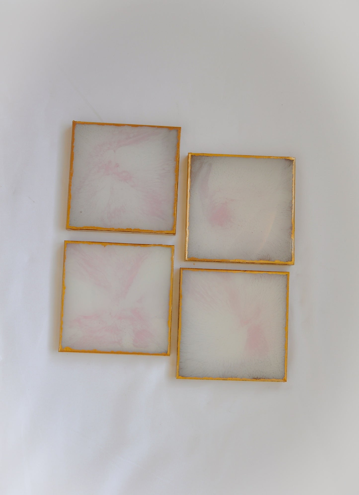 Square Coaster - Pink Marble