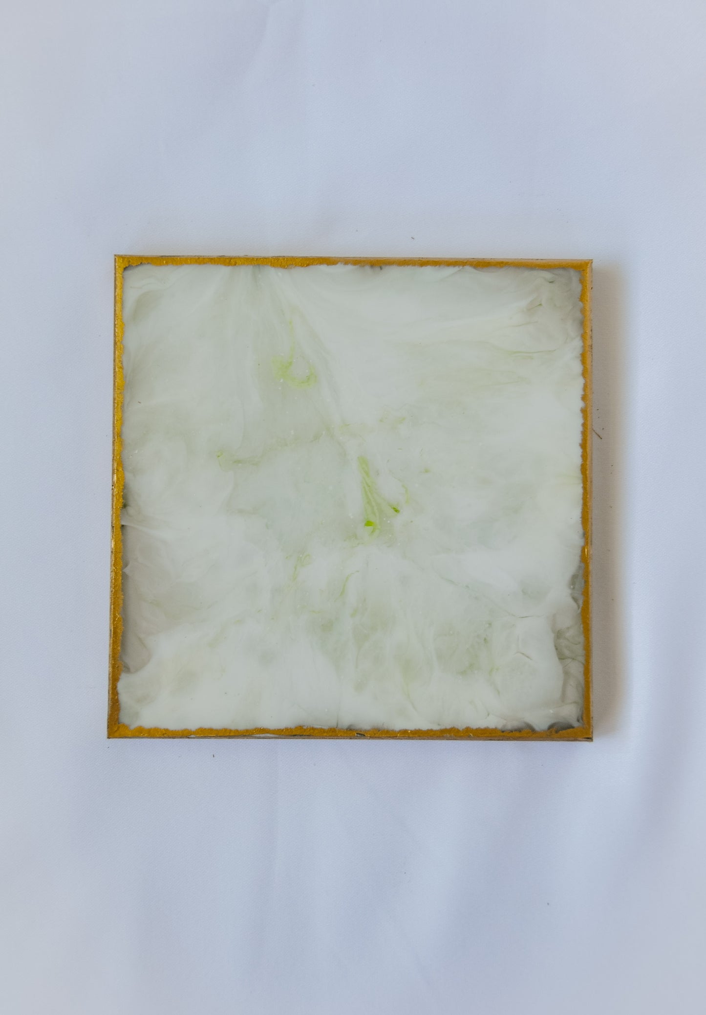 Square Coaster - Green Marble