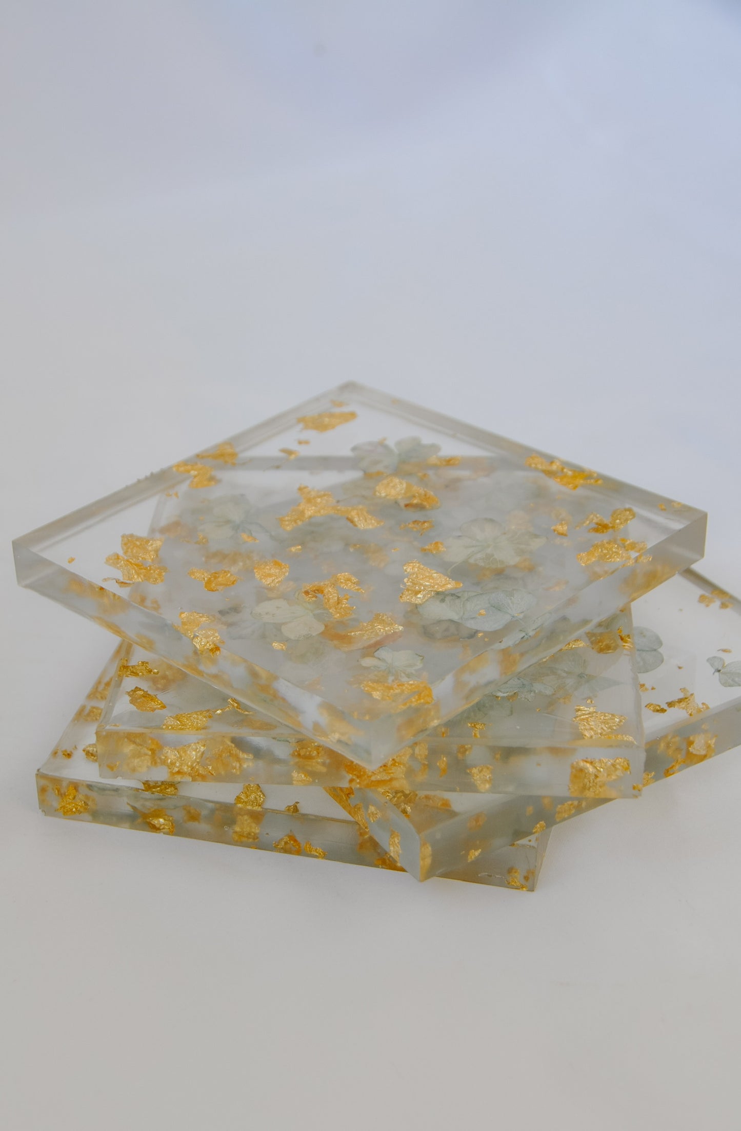 Pressed Hydrangea Coasters