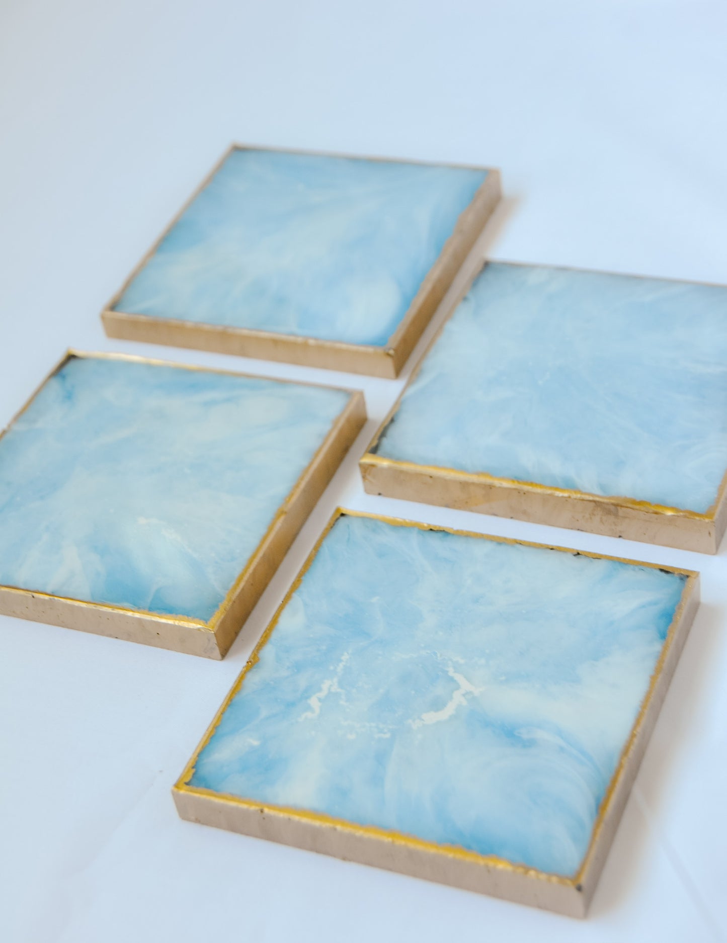 Square Coaster - Blue Marble