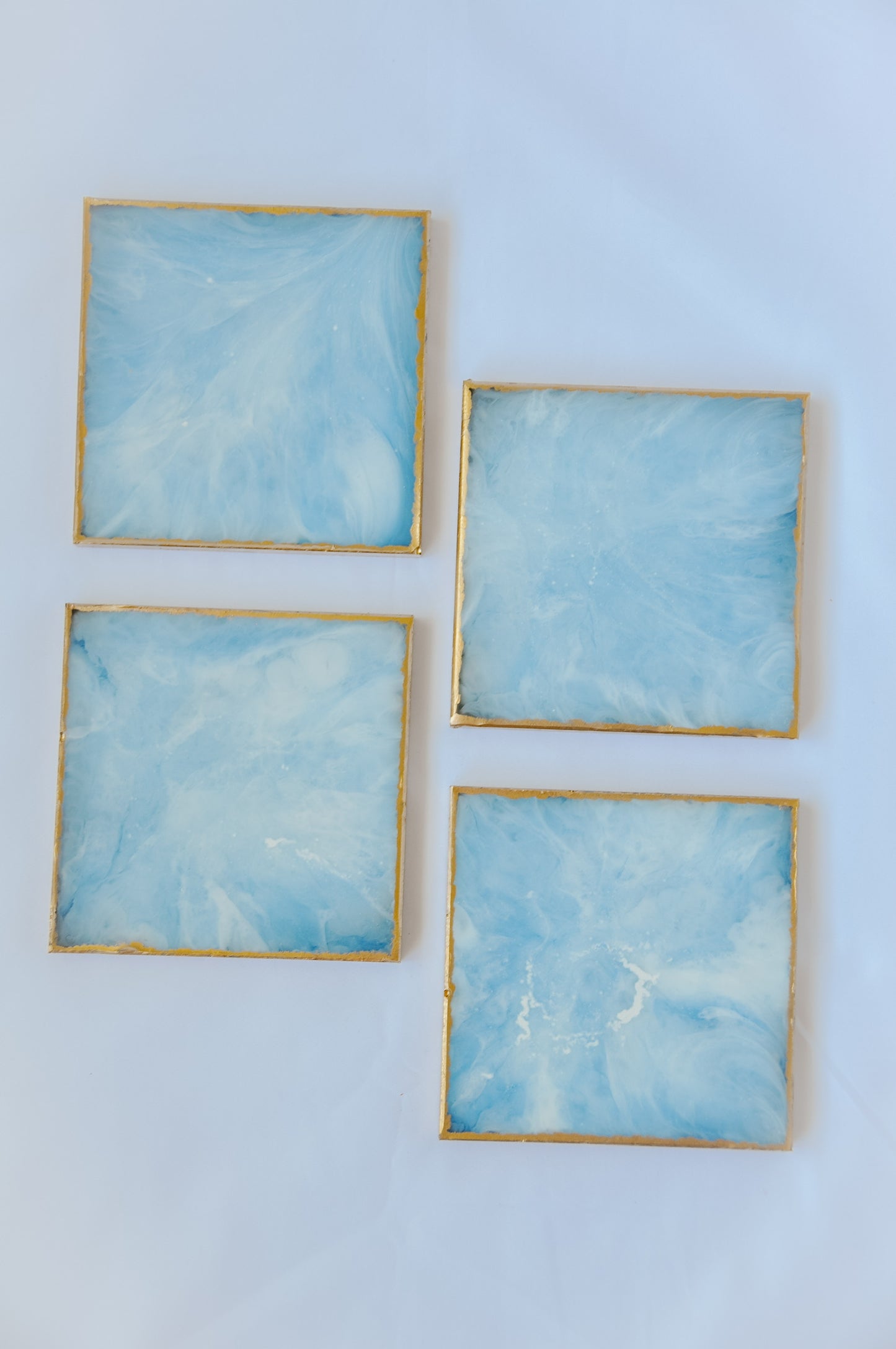 Square Coaster - Blue Marble
