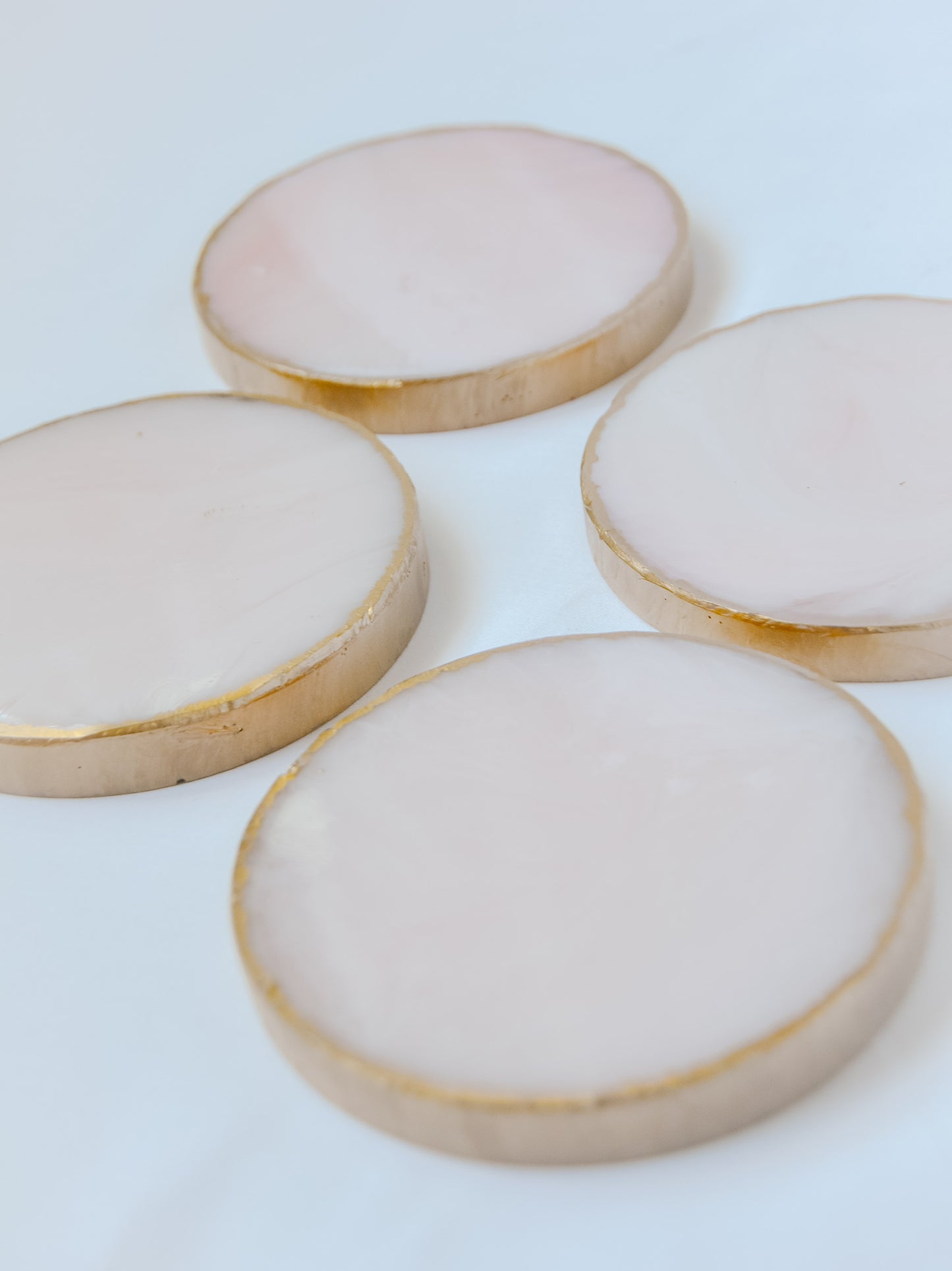 Round Coaster - Pink Marble