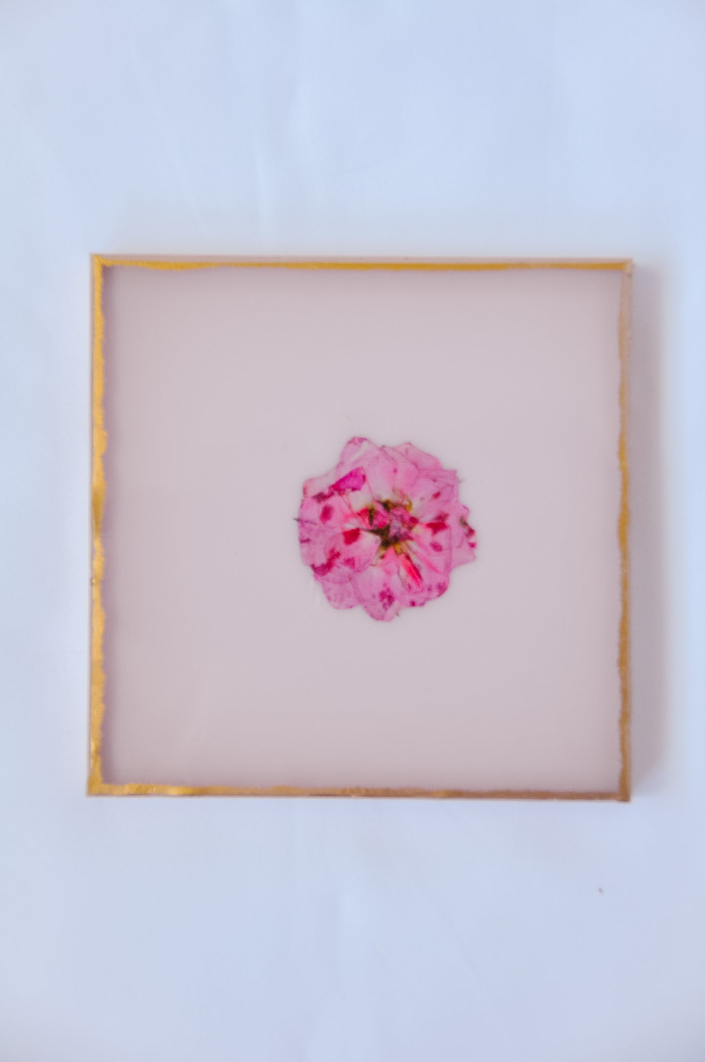 Pressed Rose Coasters - Pink Resin