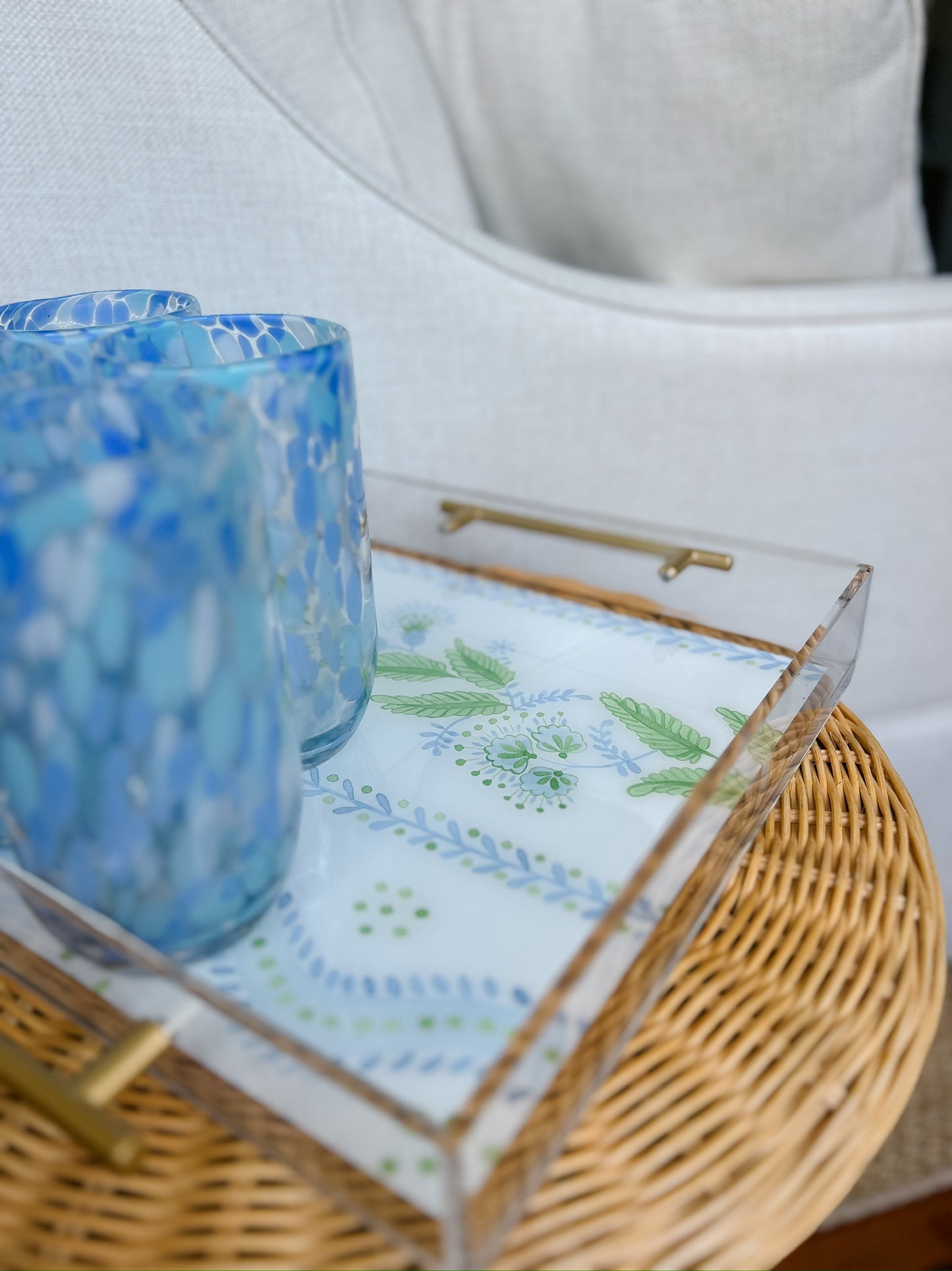 Acrylic Tray - Blue Grass