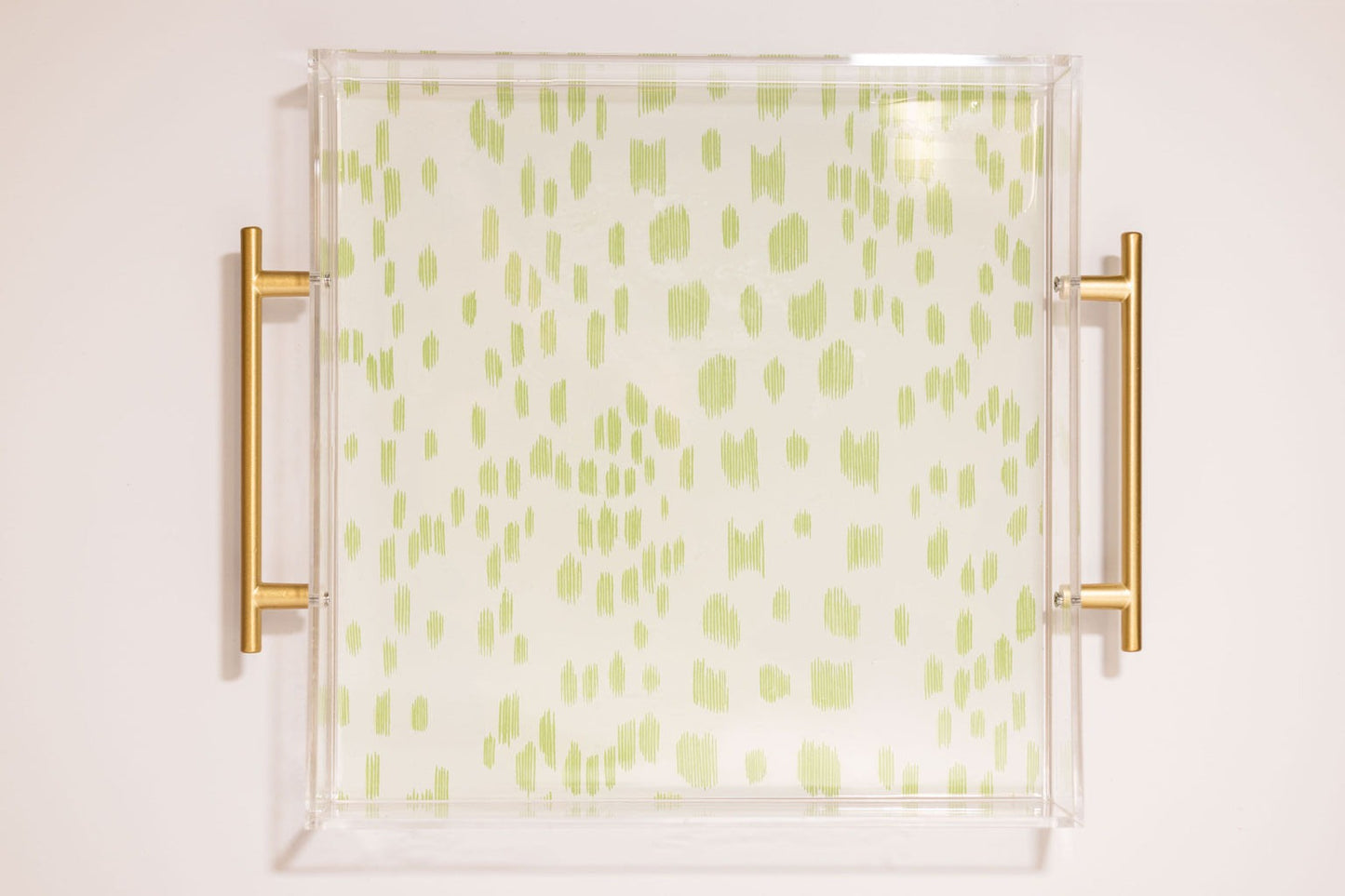 Acrylic Tray - Green Dots