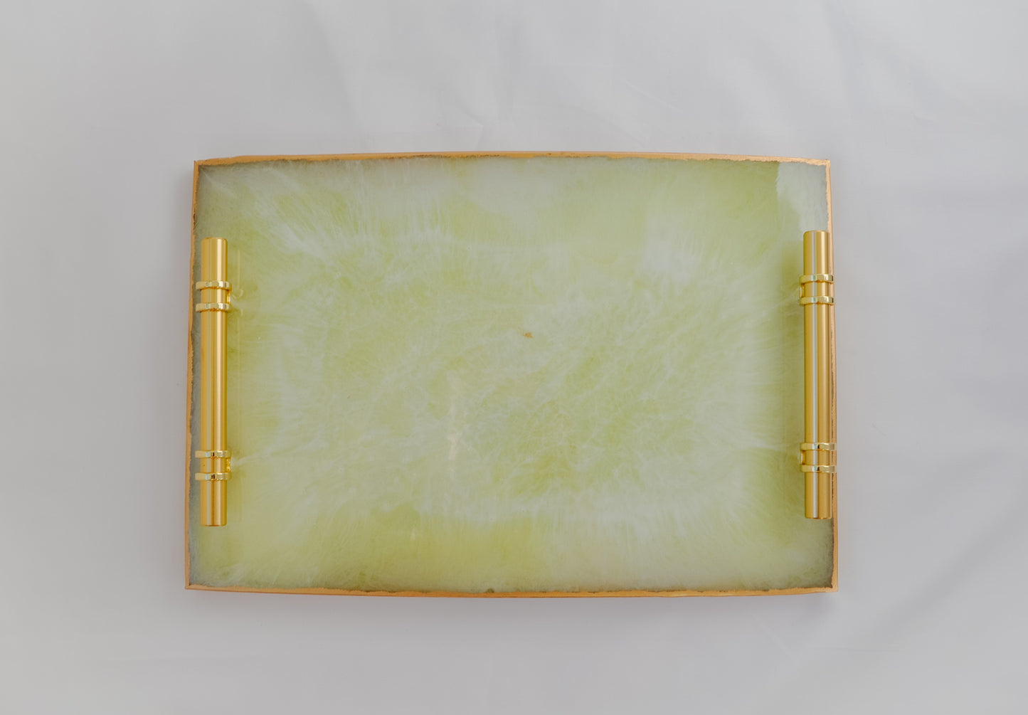 Resin Tray - Green Marble