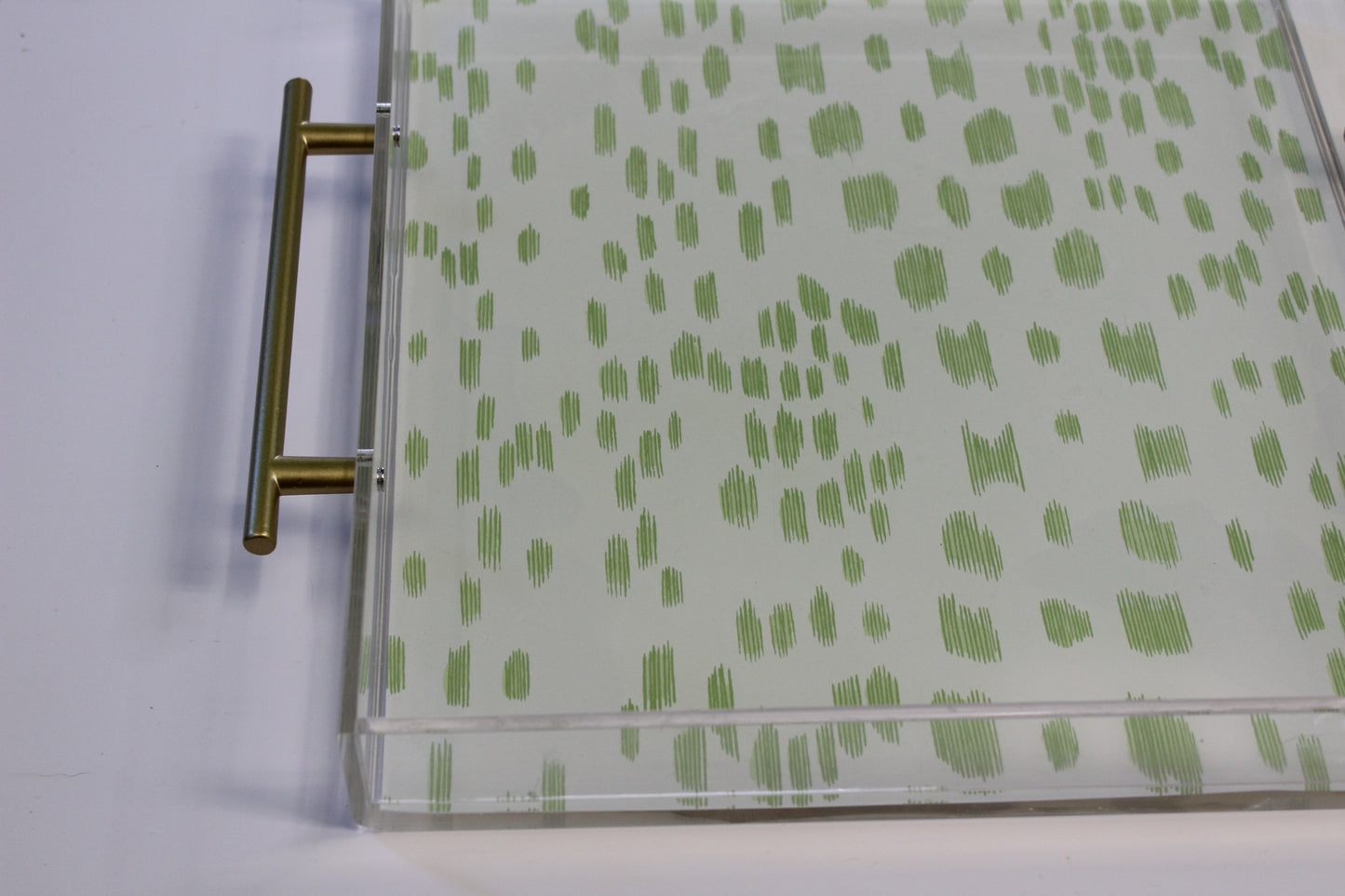 Acrylic Tray - Green Dots