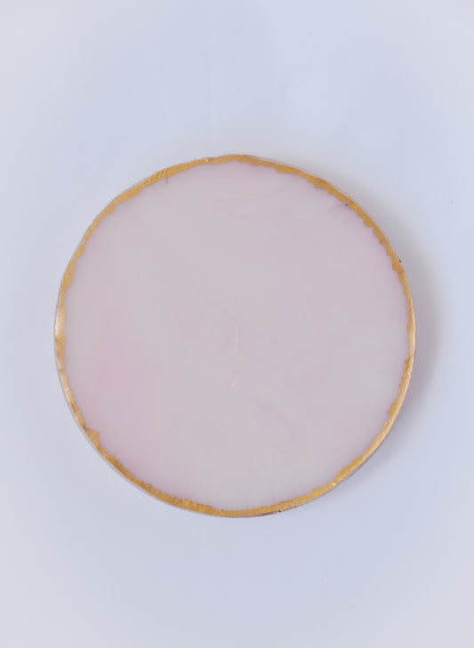 Round Coaster - Pink Marble