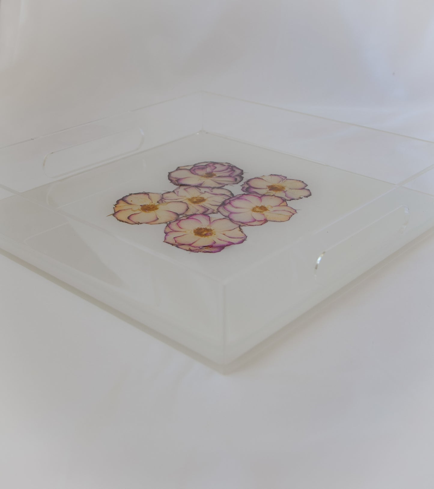 Acrylic Tray - Pressed Floral