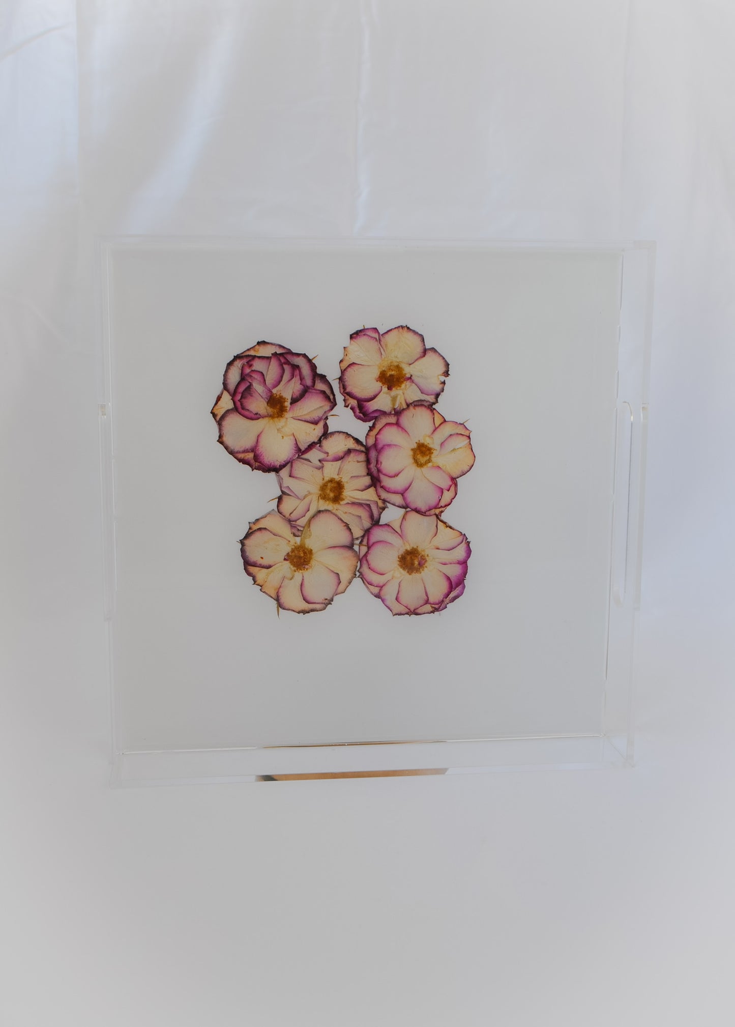 Acrylic Tray - Pressed Floral