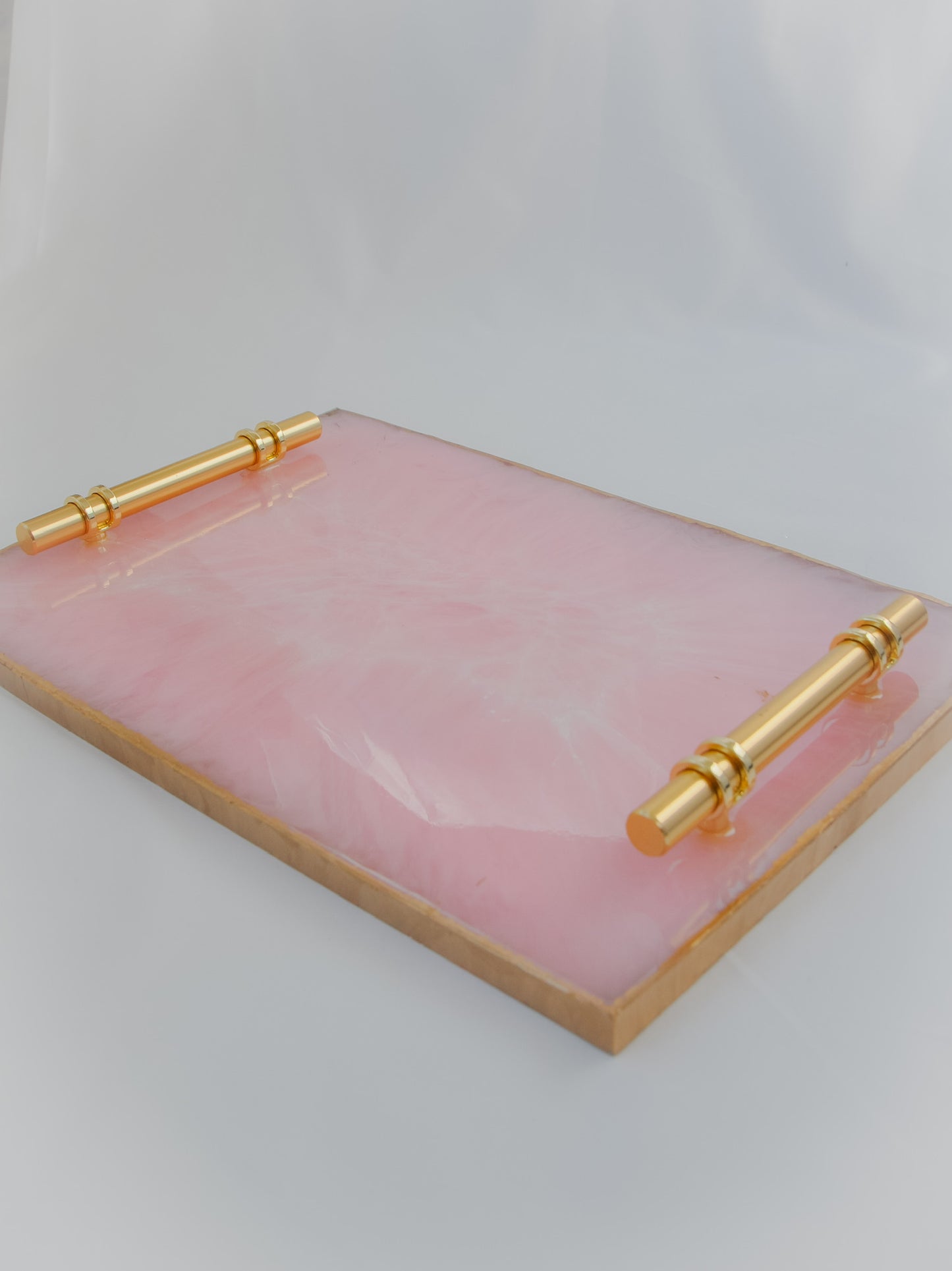 Resin Tray - Pink Marble